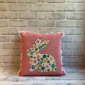 Hip Hop Hooray Beaded Bunny Pillow-14” x 14”